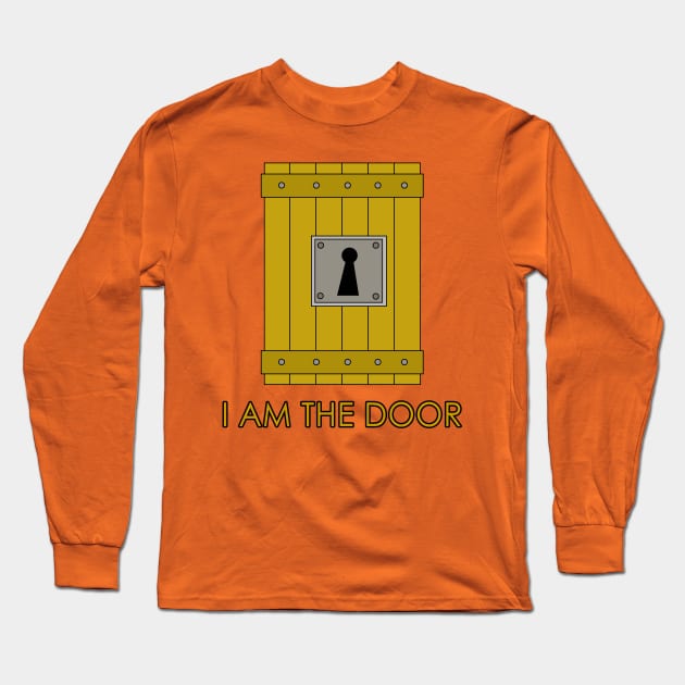 Door - Wooden Board Long Sleeve T-Shirt by WarrenDMS